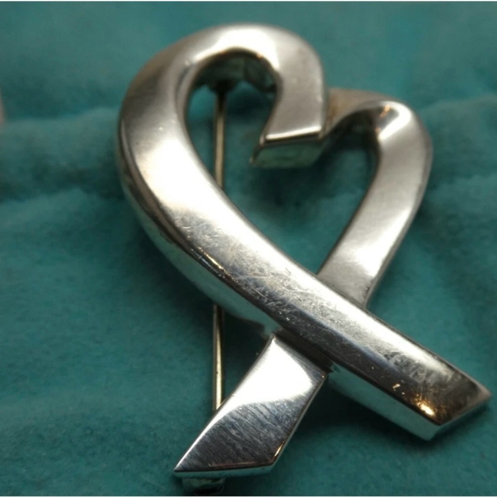 Silver Heart Brooch